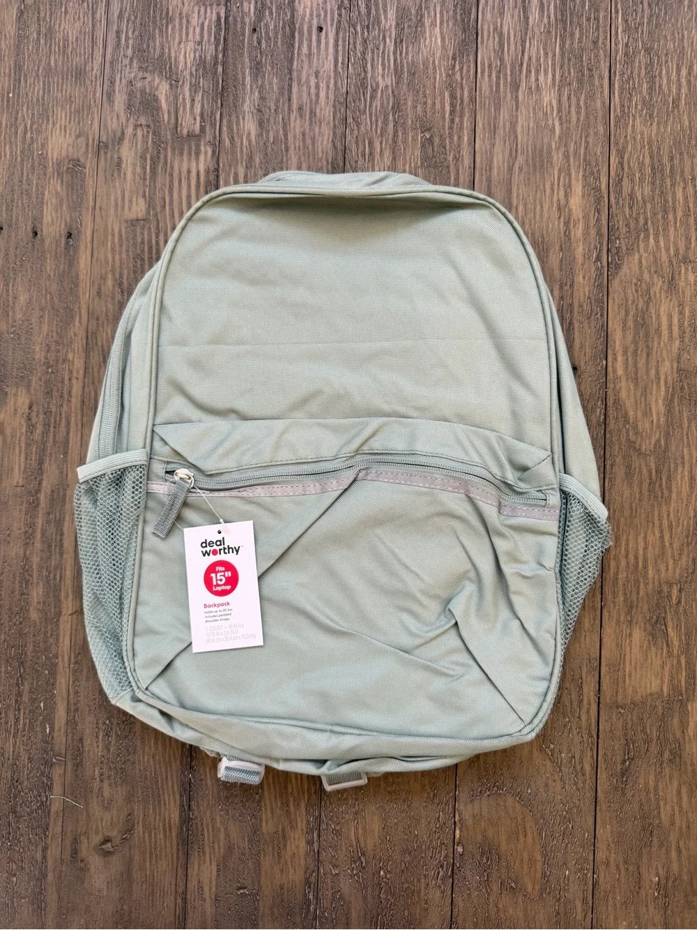 Deal Worthy Backpack Light Green Hold 15” Laptop New with tags